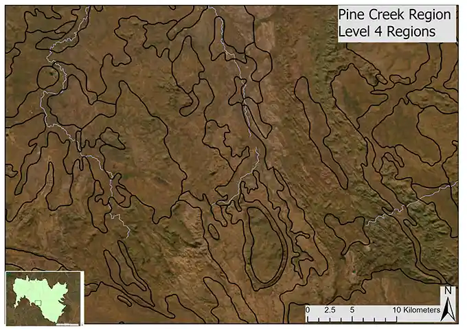 Level 4 Ecosystem/Landscape Associations - example in the Pine Creek Region