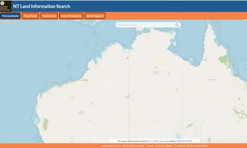 Look of Land Info home page.