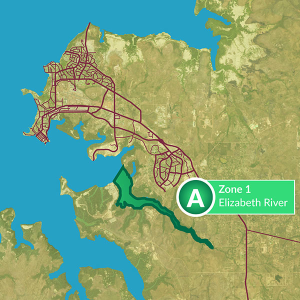 Zone 1 Elizabeth River map