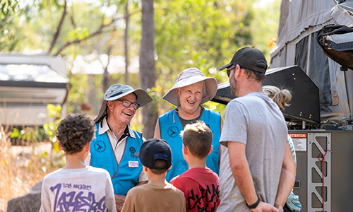 NT Parks and Wildlife volunteer campground hosts, friendly welcoming faces in the heart of the Territory