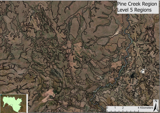 Level 5 example - Regions in the Pine Creek Region