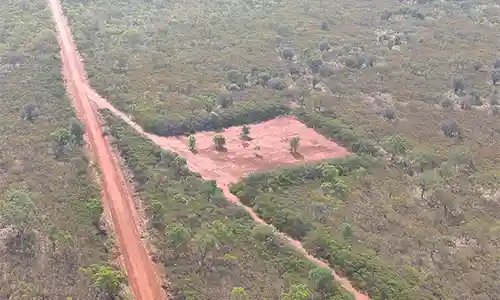 Image taken with drone of surrounding environment.