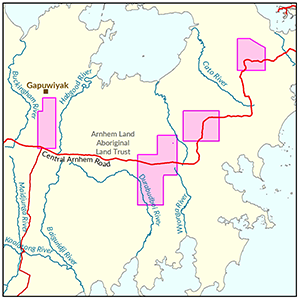 East Arnhem locality map