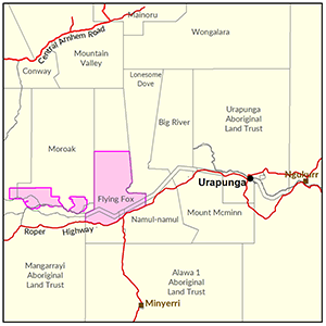 Lower Roper locality map