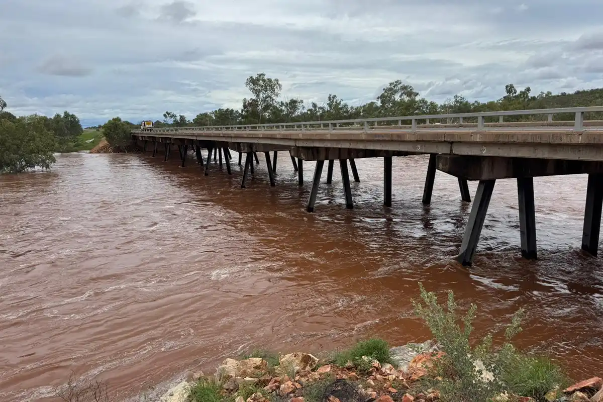 Bridge at Taylor Creek, Western Davenport. This is normally a dry creek bed.