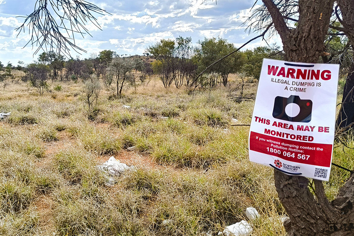 Cameras have been deployed as a part of the plan to tackle illegal dumping in Alice Springs.