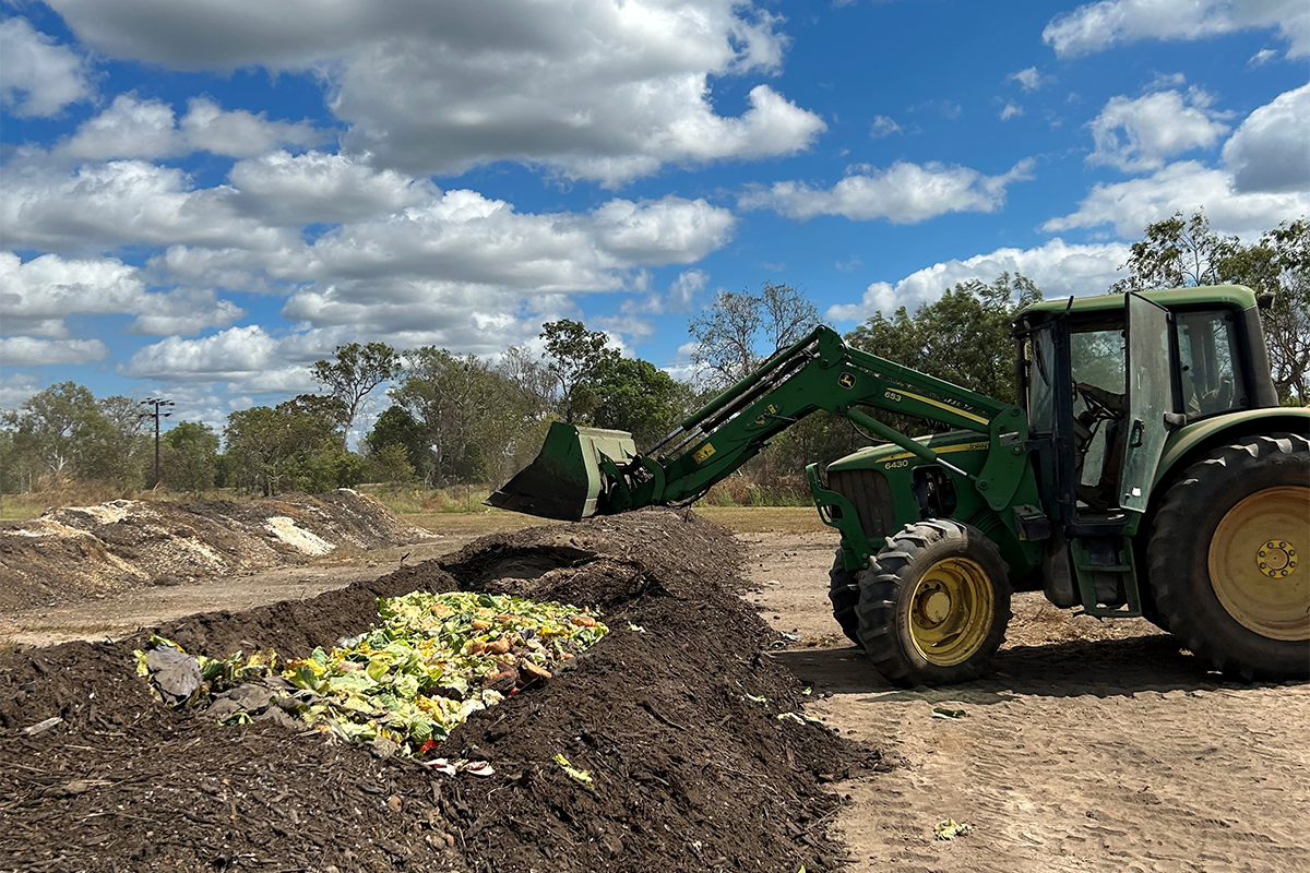 Processing organic waste at Ecopassive Darwin