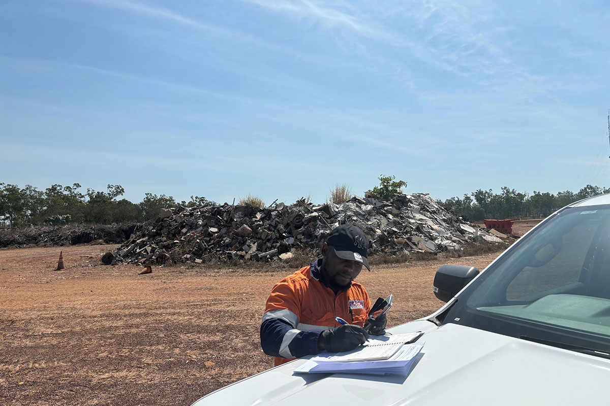 Officer Comfort Ncube at Litchfield transfer station